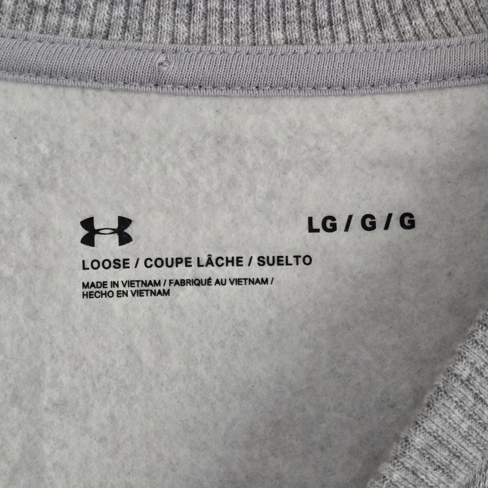 Under Armour Men's Gray Large Loose Cotton/polyester Sweatshirt - Picture 4 of 12